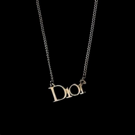 dior spellout necklace|christian dior necklace.